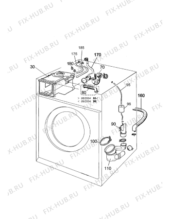 Взрыв-схема стиральной машины Zanussi FCS1320C - Схема узла Water system